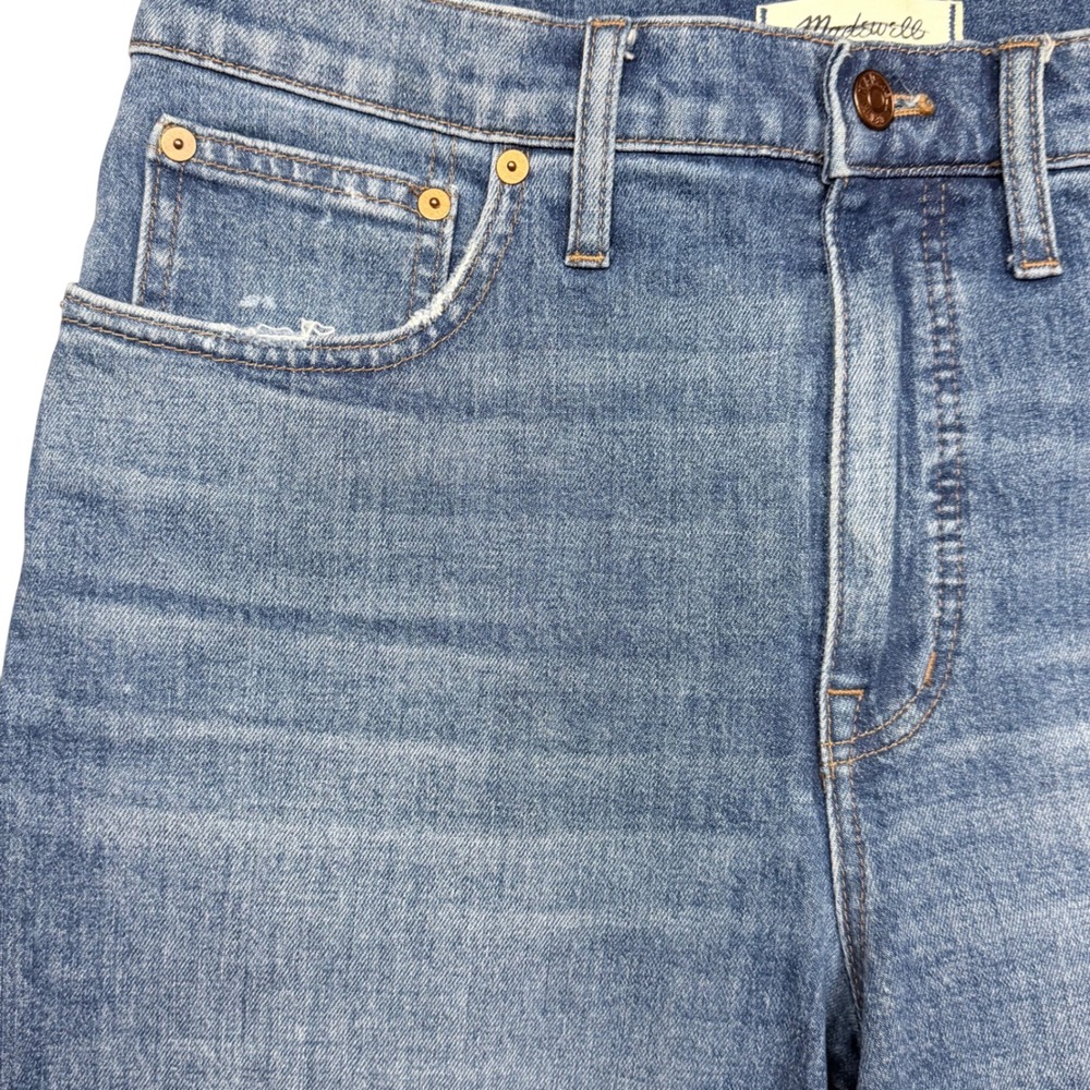 Madewell Tall Wide-Leg Crop Jeans Marsing Wash: Raw-Hem Edition High Rise Sz 29 - Picture 5 of 14
